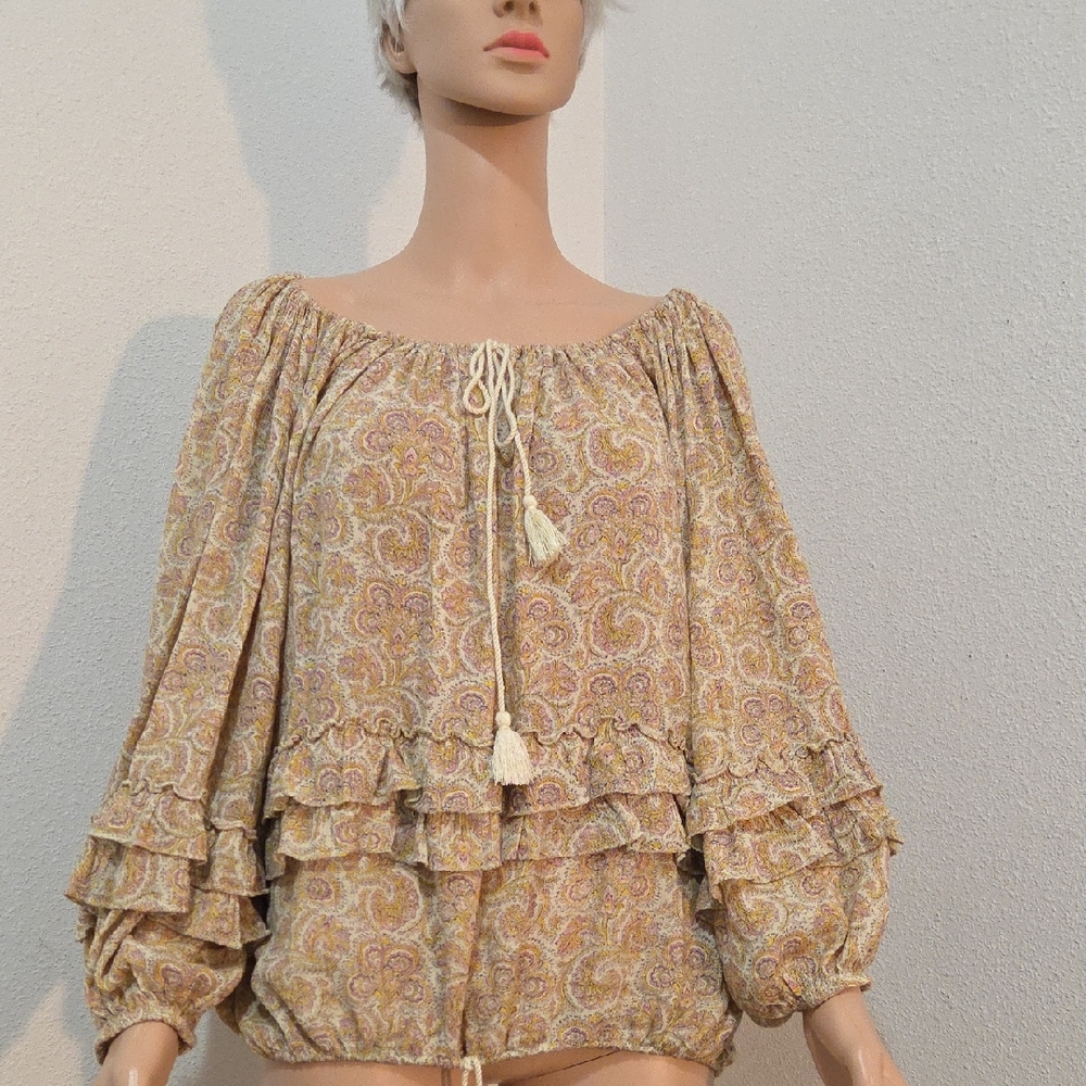 RL Denim & Supply Oversized Paisley Top